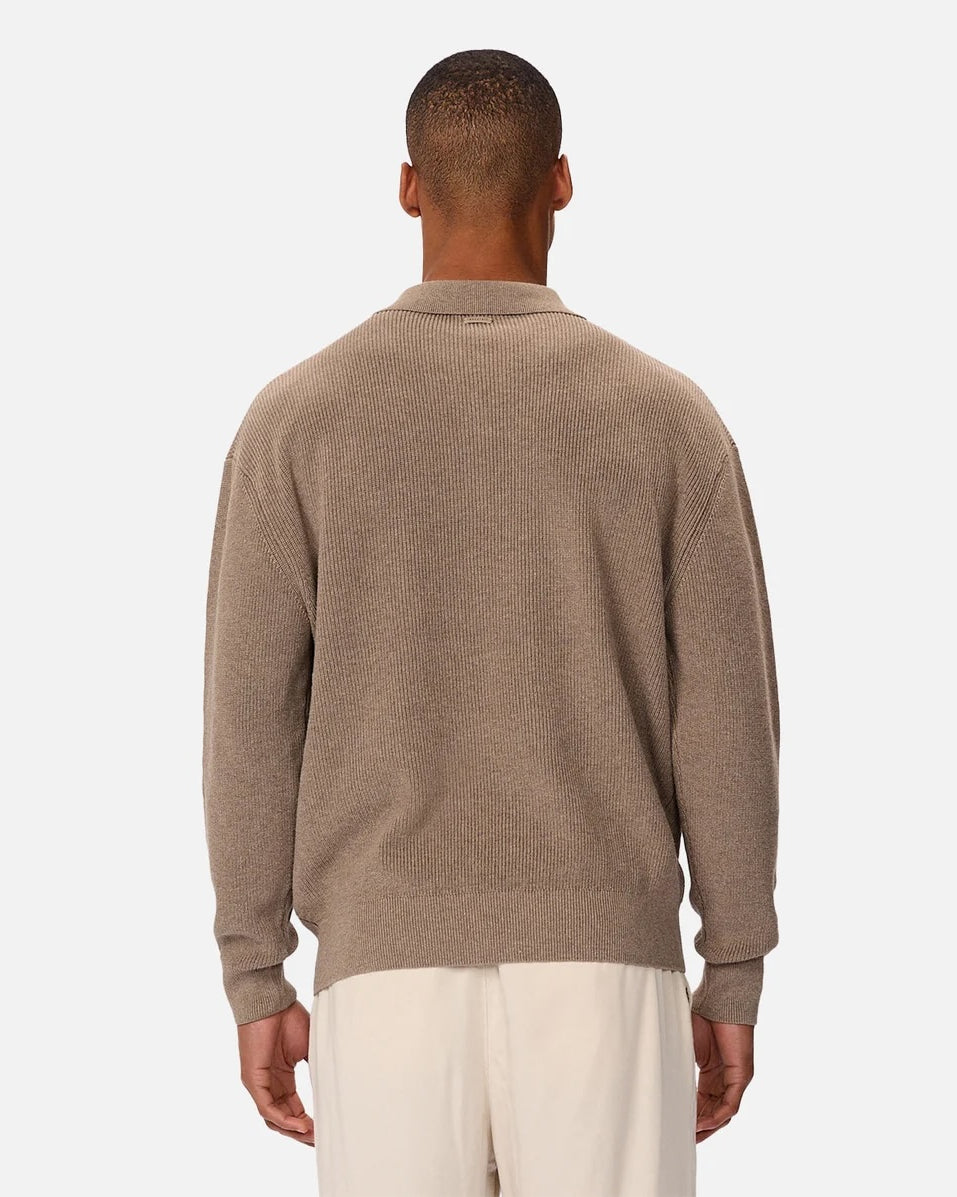 Industrie New England Polo - Walnut Men's Tops - Sloane Boutique