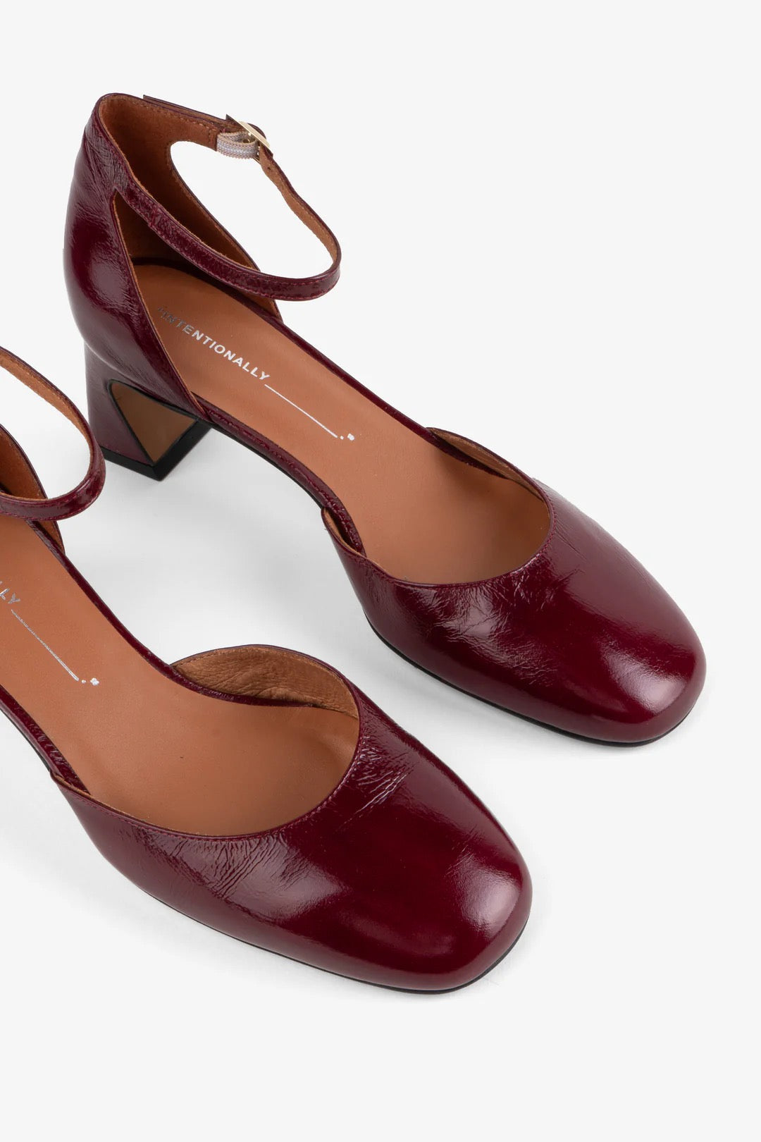 Intentionally Blank Polly Ankle Strap Shoe - Merlot sale shoes - Sloane Boutique