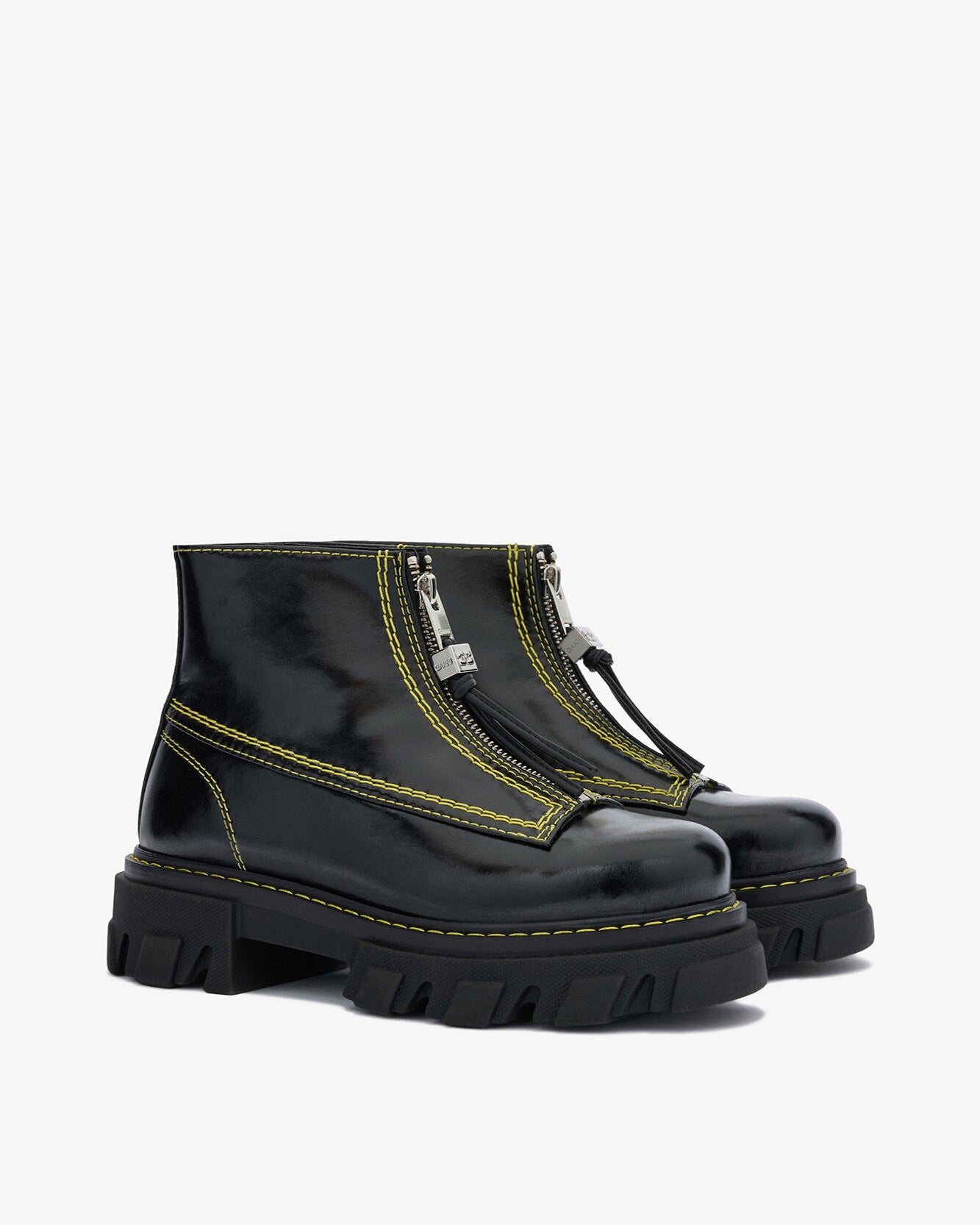 IVY Ganni Cleated Zip Boot - Black PERSONAL - Sloane Boutique