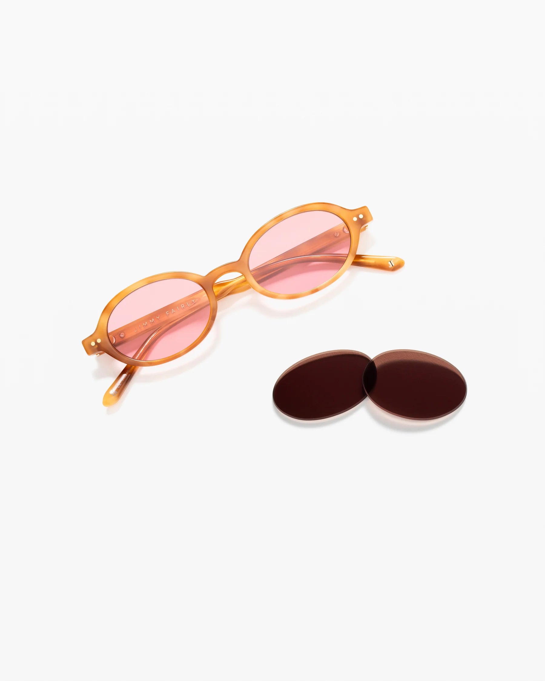 Jimmy Fairly Elvie Sunglasses - Light Brown Tortoiseshell Accessories - Sloane Boutique