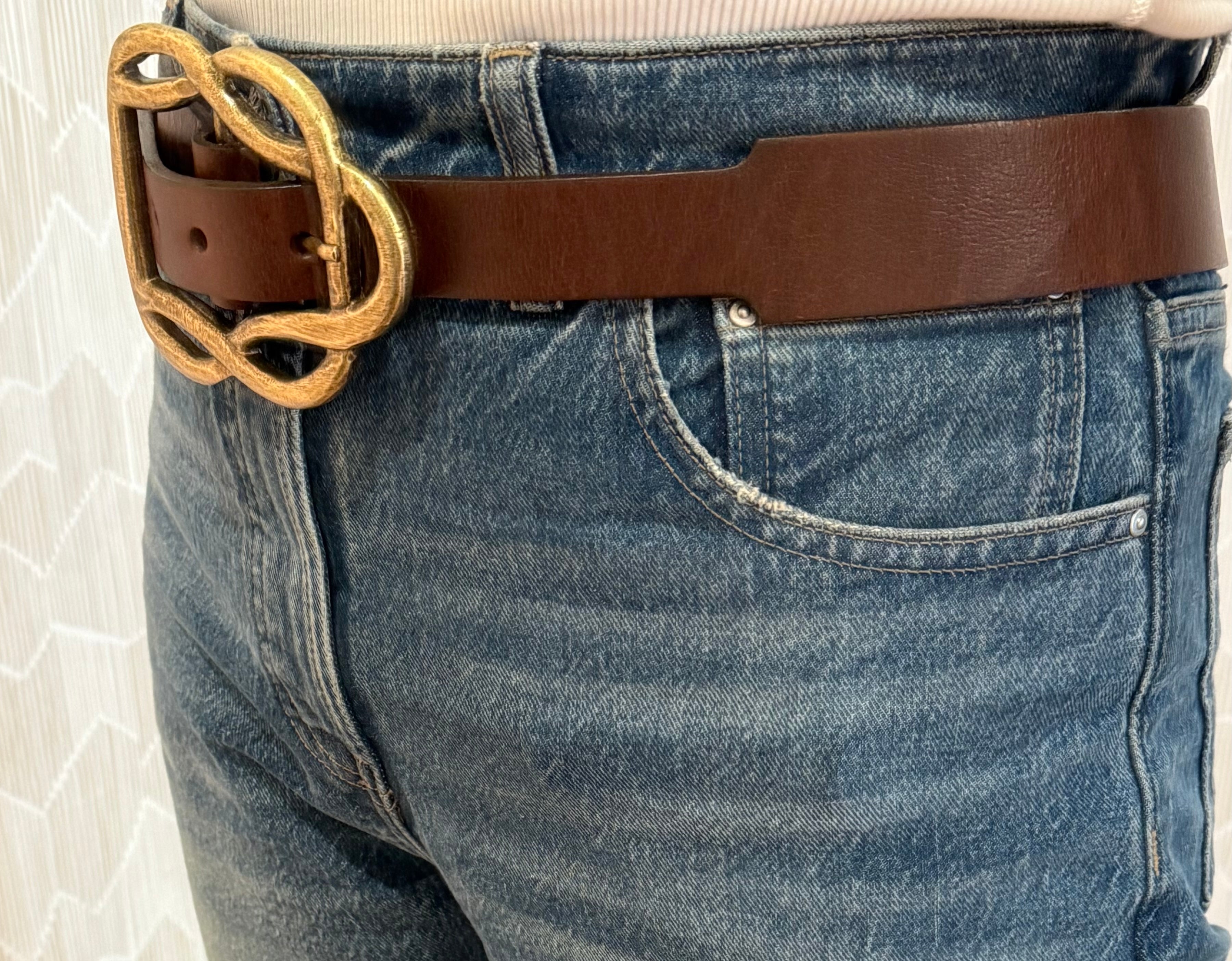Kim White Entwined Belt-Dark Brown Accessories - Sloane Boutique