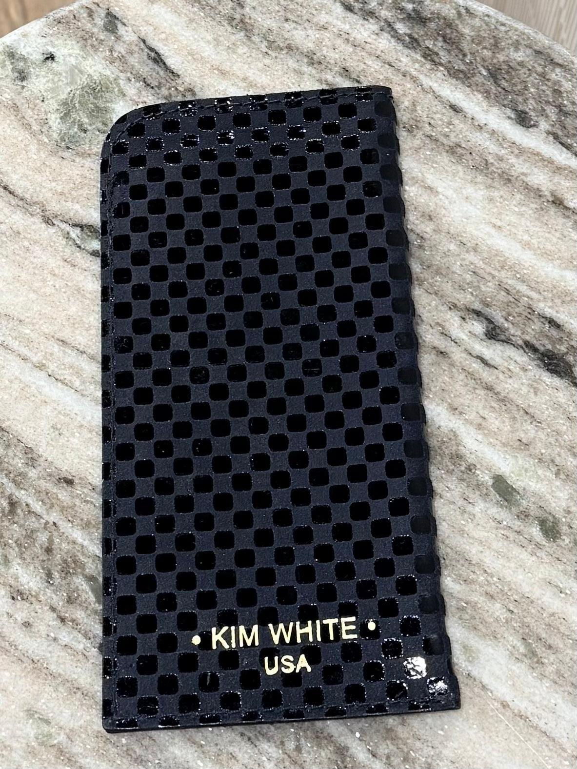 Kim White Eyeglasses Case - Black Mini Square Accessories - Sloane Boutique