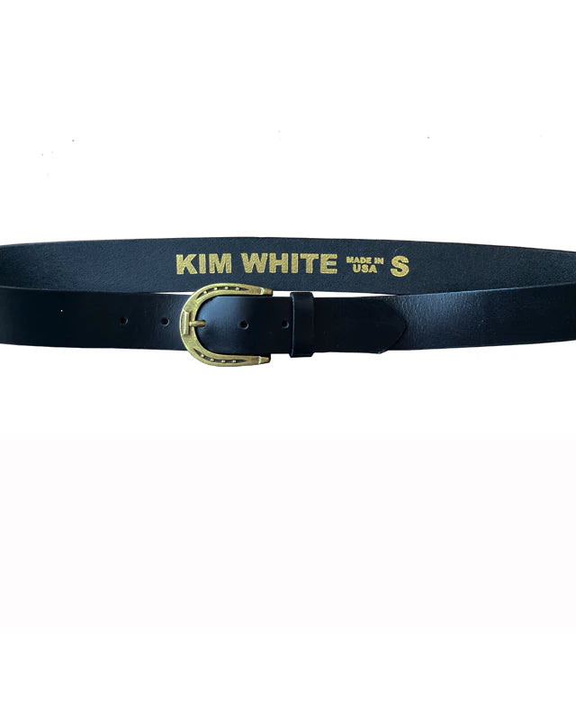 Kim White Horseshoe Belt - Black Accessories - Sloane Boutique