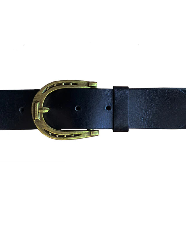 Kim White Horseshoe Belt - Black Accessories - Sloane Boutique