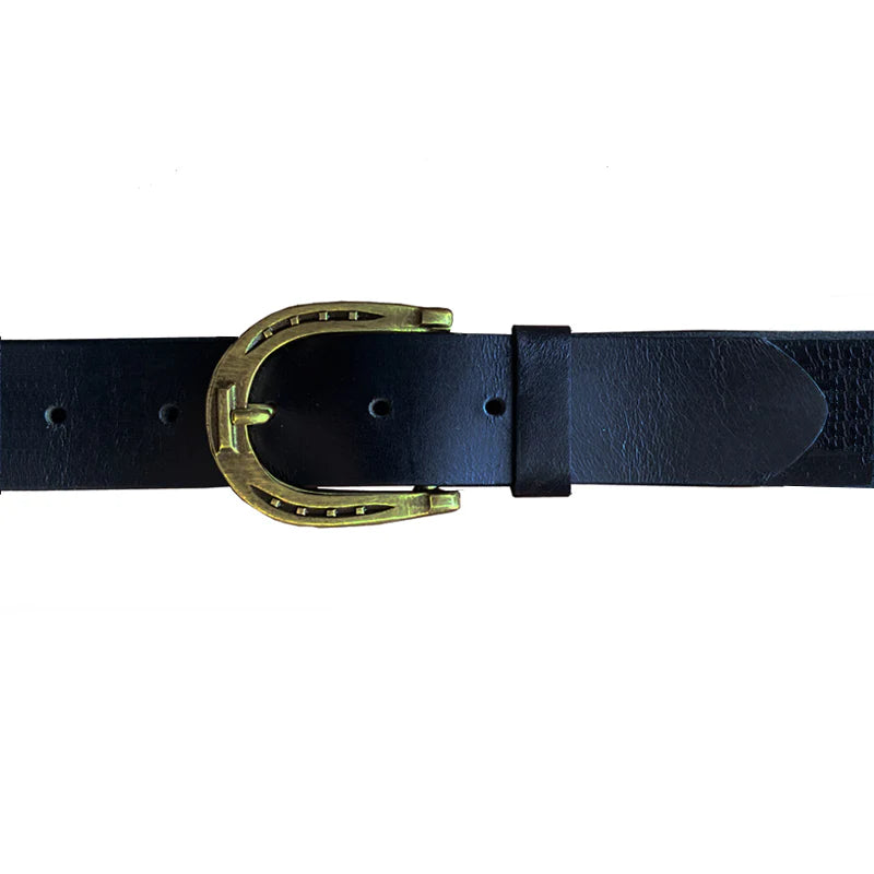 Kim White Horseshoe Belt - Black Accessories - Sloane Boutique