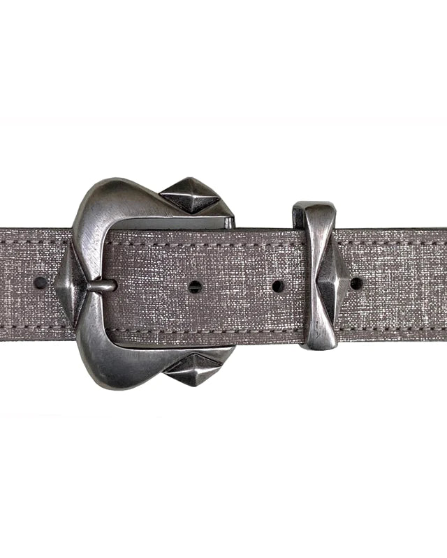 Kim White Jewel Belt - Taupe Brushed Metallic Accessories - Sloane Boutique