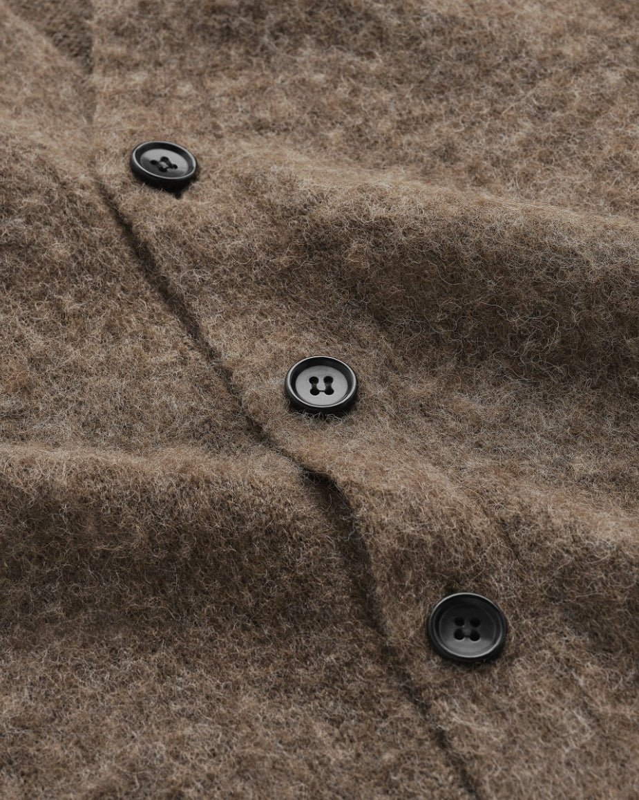 Knickerbocker Amos Alpaca Cardigan - Brown Men's Tops - Sloane Boutique