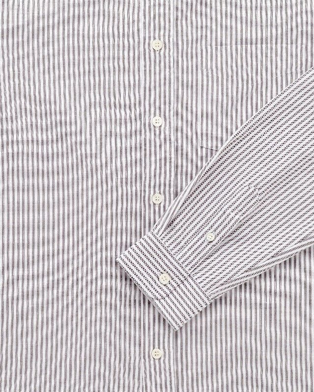 Knickerbocker Beefy Cotton Oxford - Brown Stripe Men's Tops - Sloane Boutique
