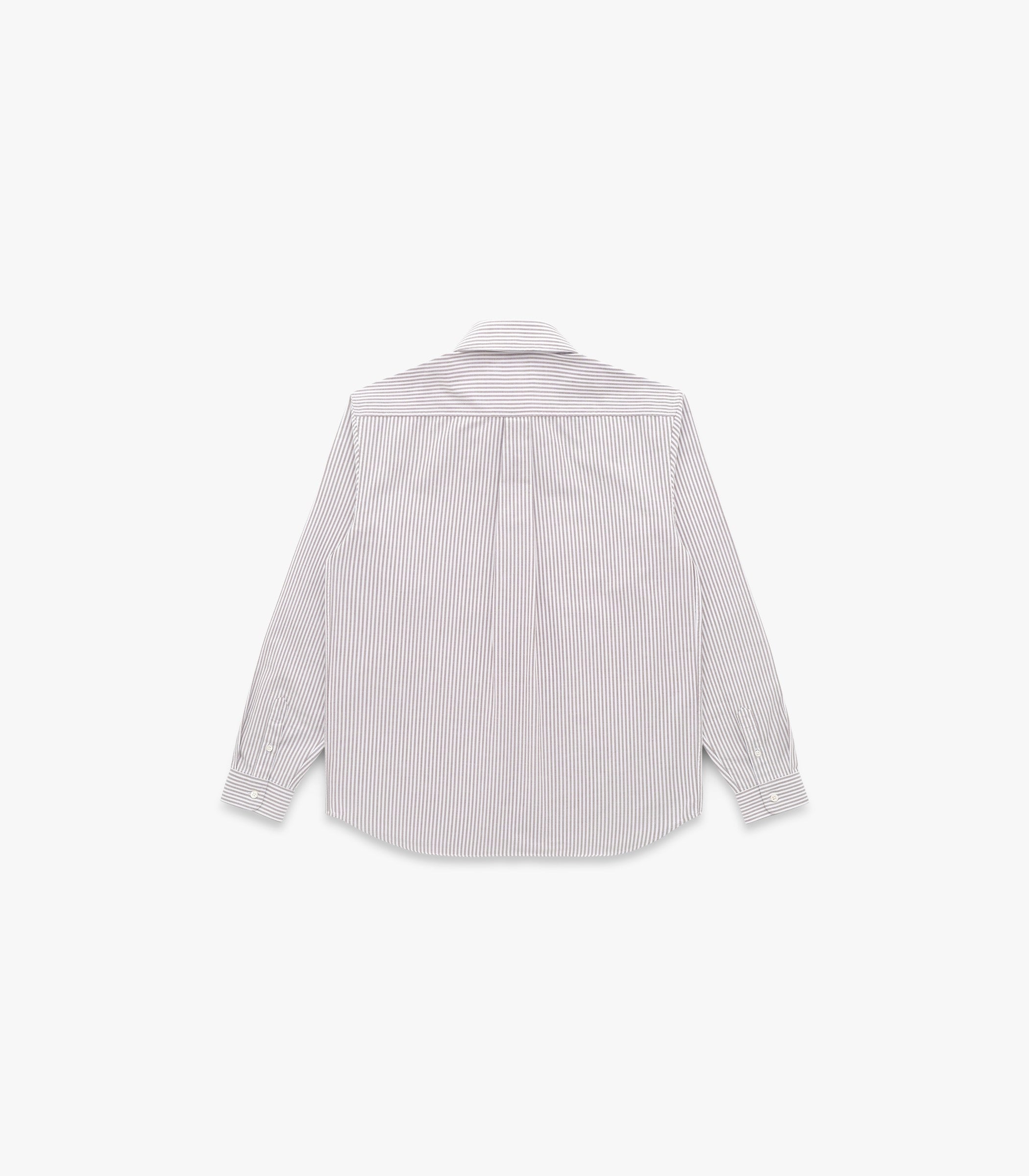 Knickerbocker Beefy Cotton Oxford - Brown Stripe Men's Tops - Sloane Boutique