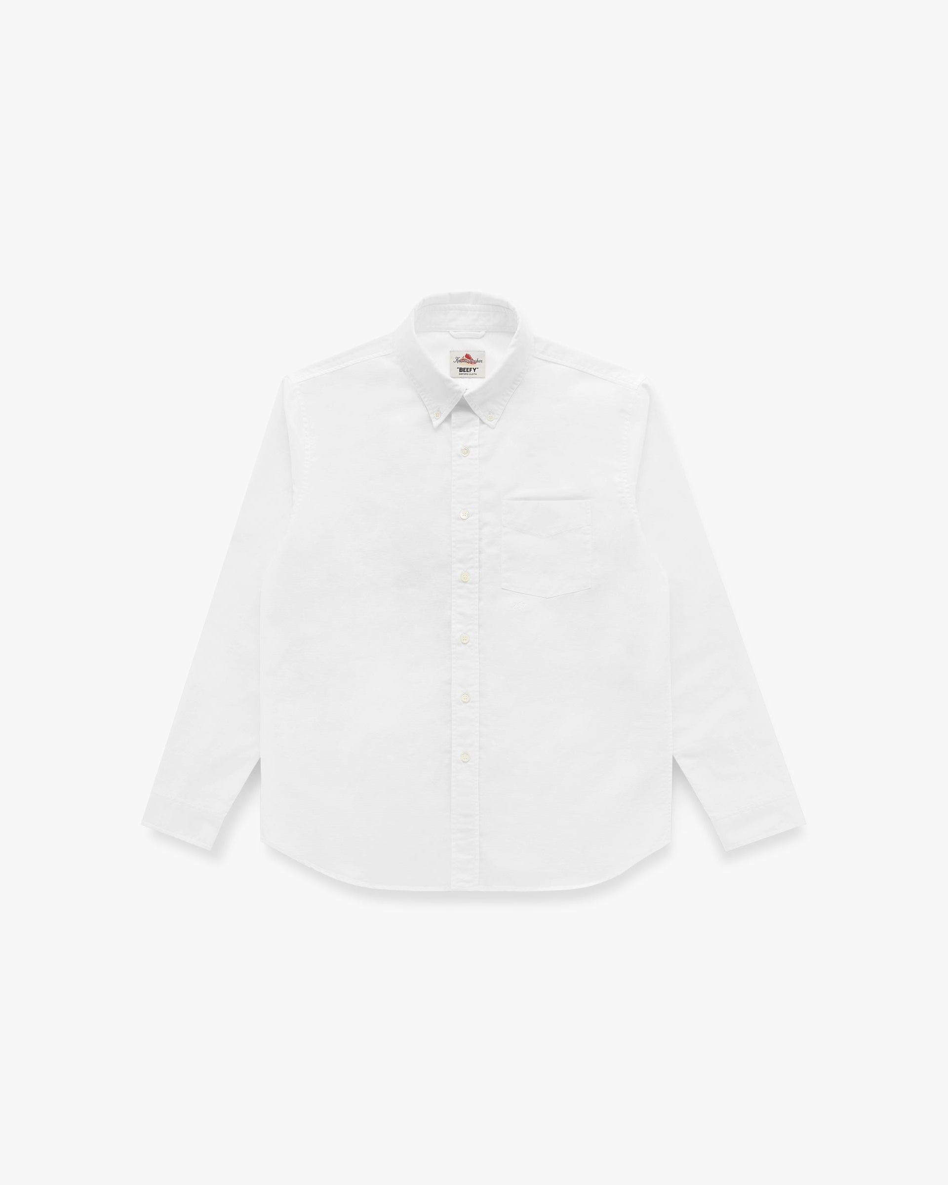 Knickerbocker Beefy Cotton Oxford - White Men's Tops - Sloane Boutique