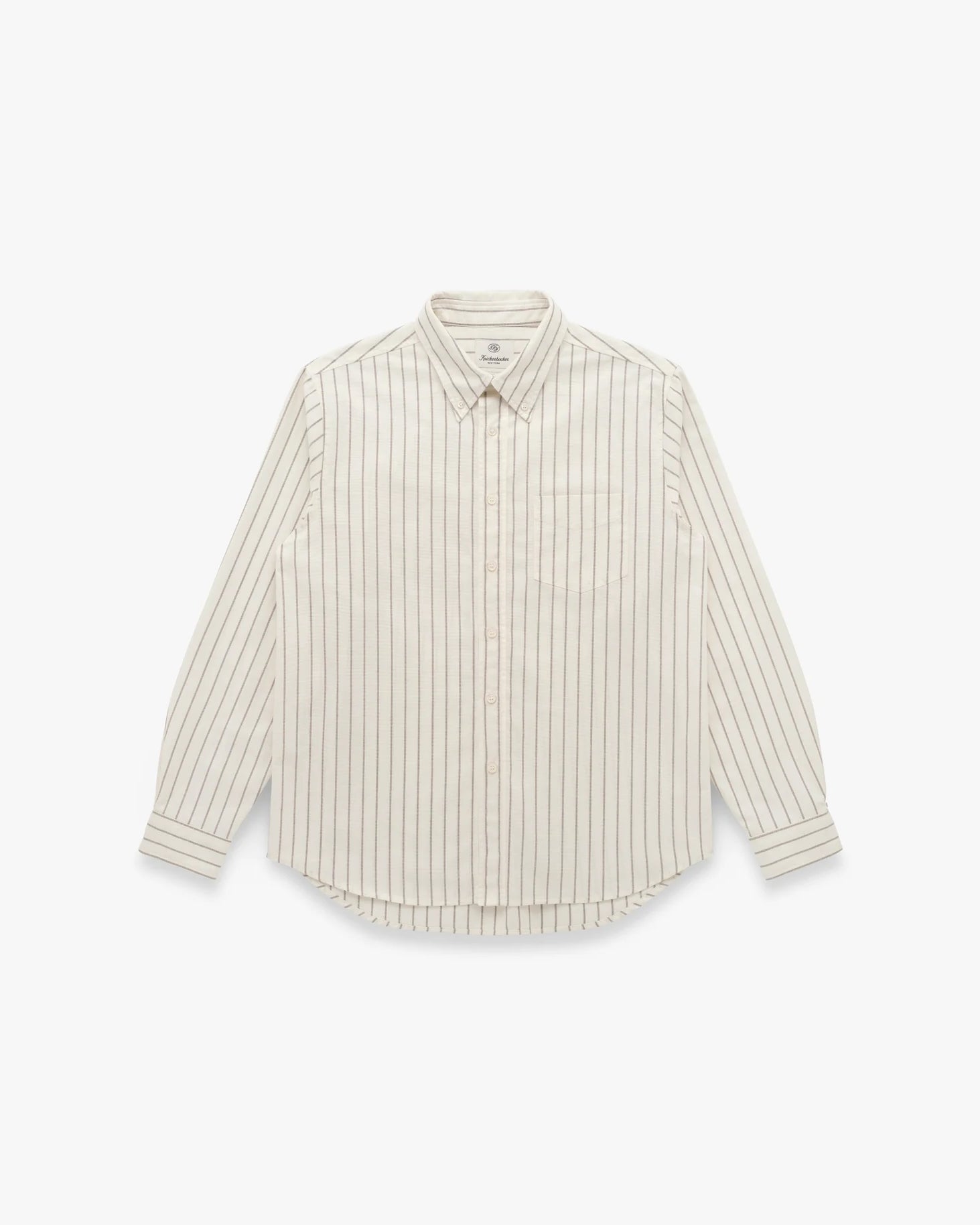 Knickerbocker Beefy Oxford - Bone & Olive Men's Tops - Sloane Boutique