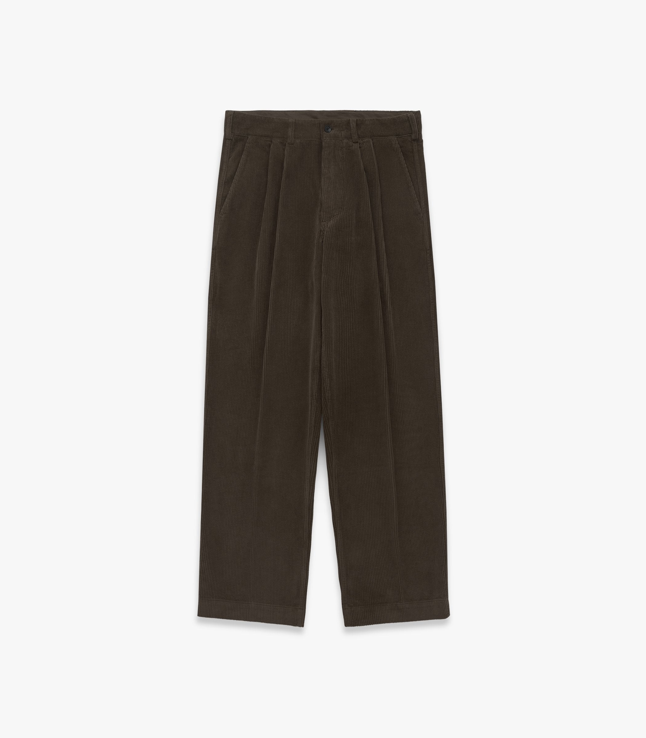 Knickerbocker Canal Pleated Corduroy Cotton Pant - Coffee Men's Bottoms - Sloane Boutique