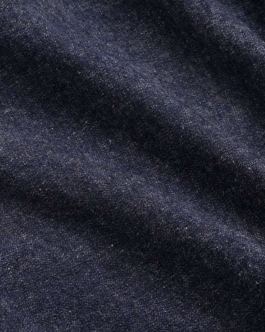 Knickerbocker Canal Pleated Denim Cotton & Linen Short - Indigo Men's Bottoms - Sloane Boutique