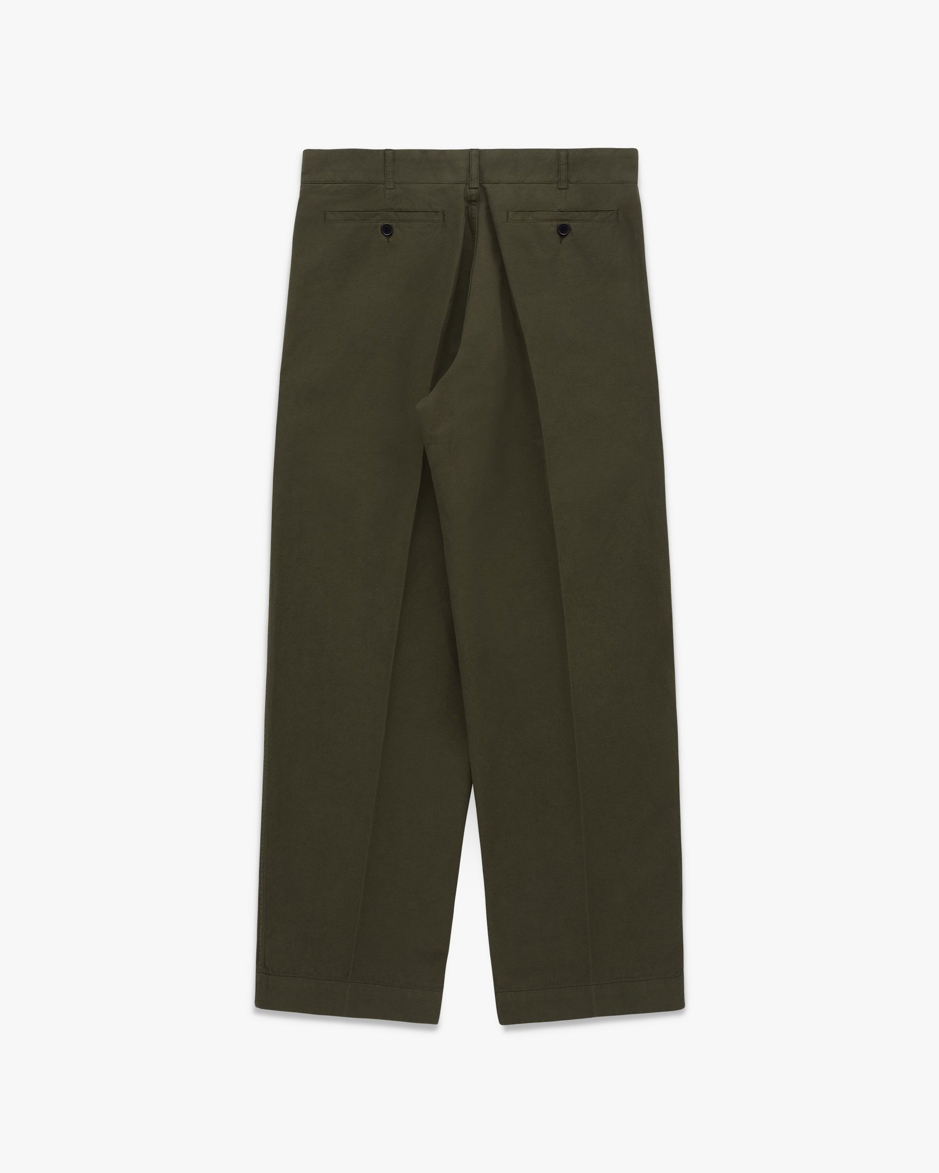 Knickerbocker Canal Pleated Twill Cotton & Linen Pant - Tuscan Olive Men's Bottoms - Sloane Boutique