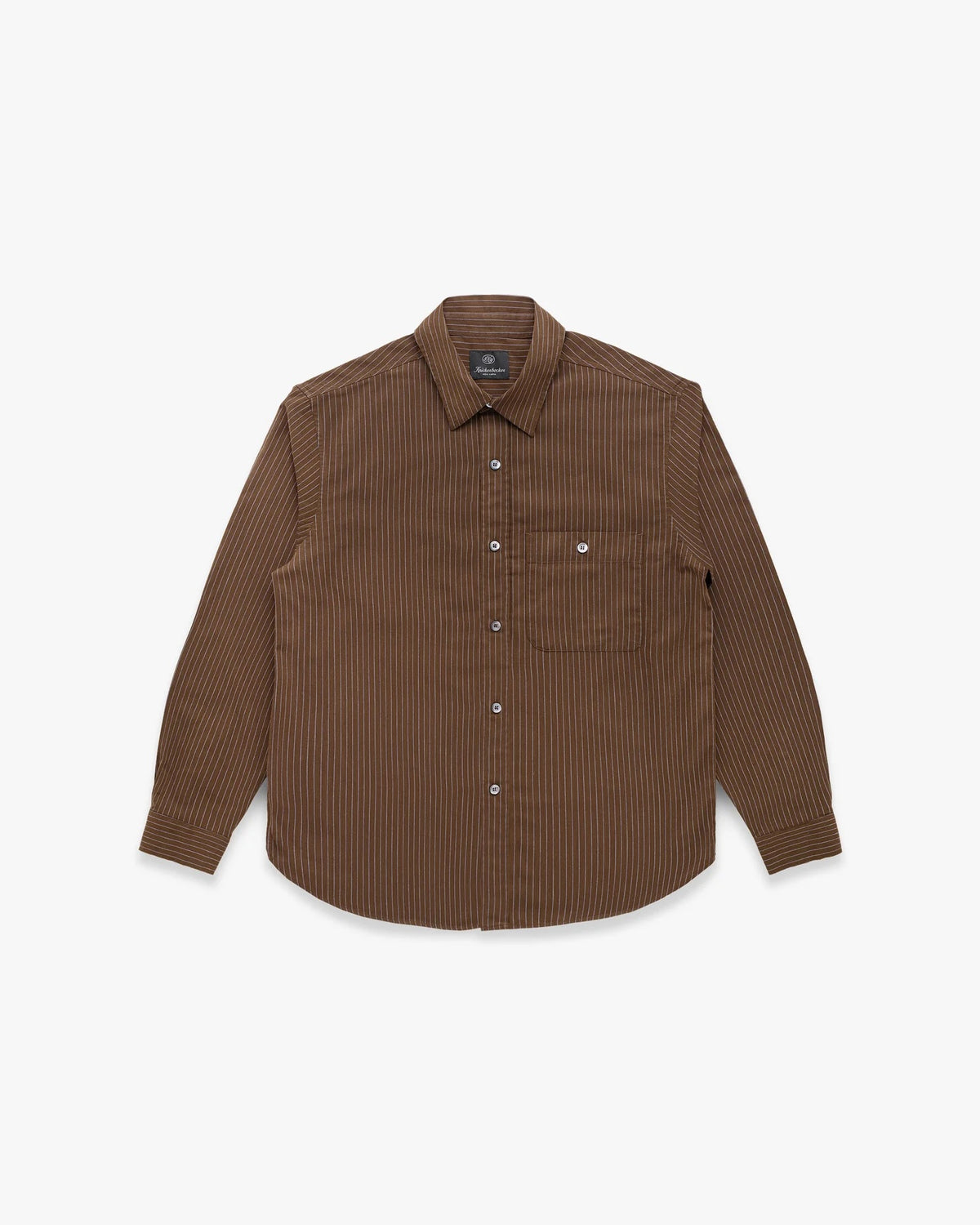 Knickerbocker Jones Cotton Merino Shirt - Brown & Sky Men's Tops - Sloane Boutique
