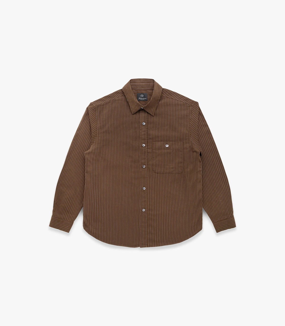 Knickerbocker Jones Cotton Merino Shirt - Brown & Sky Men's Tops - Sloane Boutique