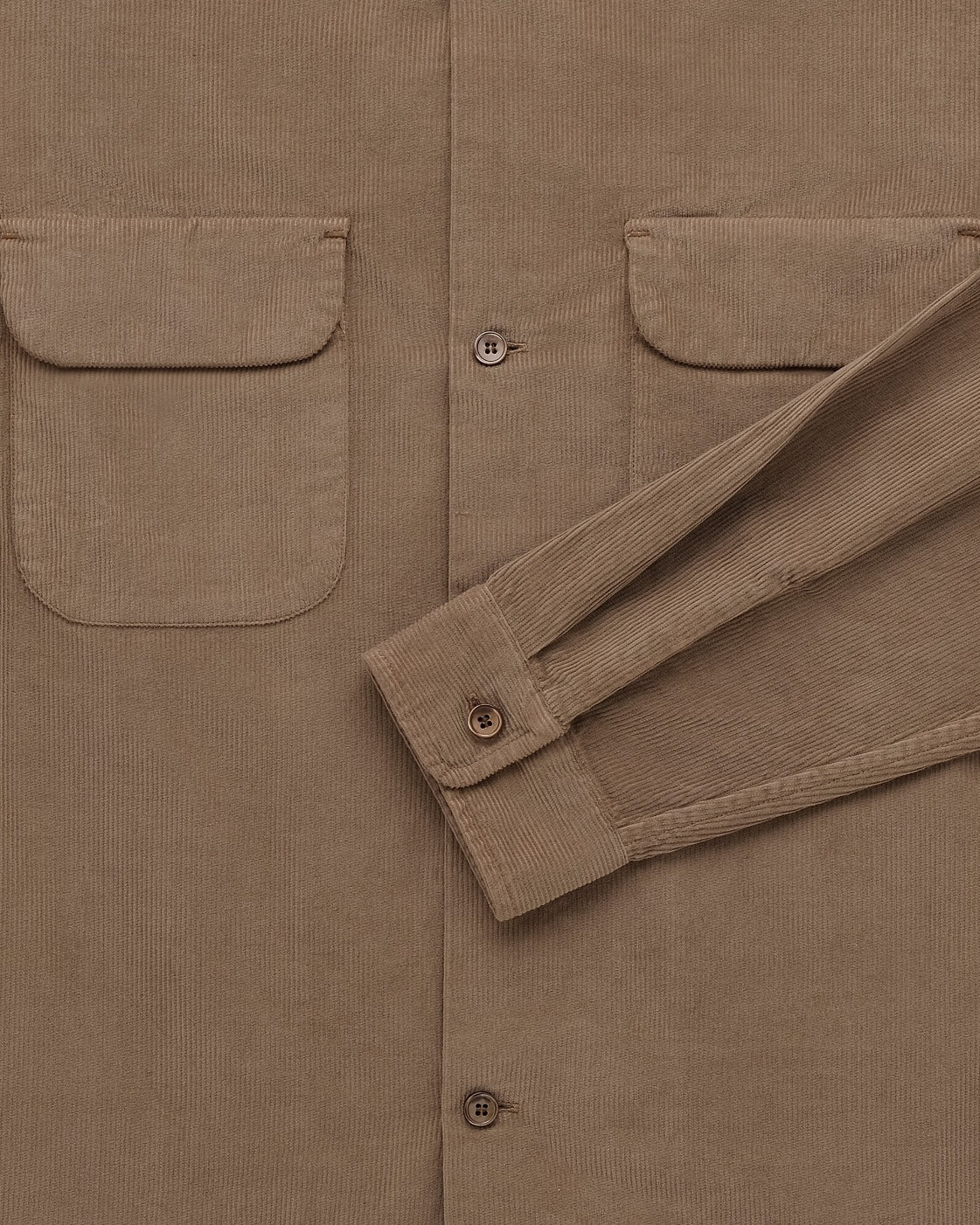 Knickerbocker Penny Corduroy Cotton Shirt - Khaki Men's Tops - Sloane Boutique