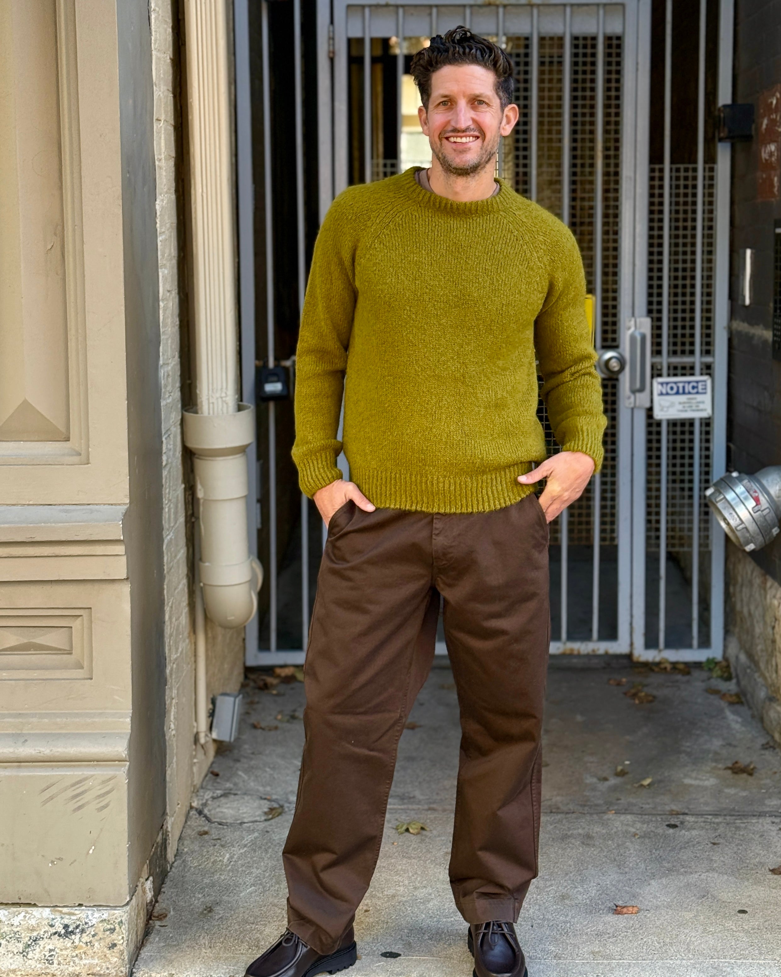 Knickerbocker Tapered Twillform Pant - Black Olive Men's Bottoms - Sloane Boutique