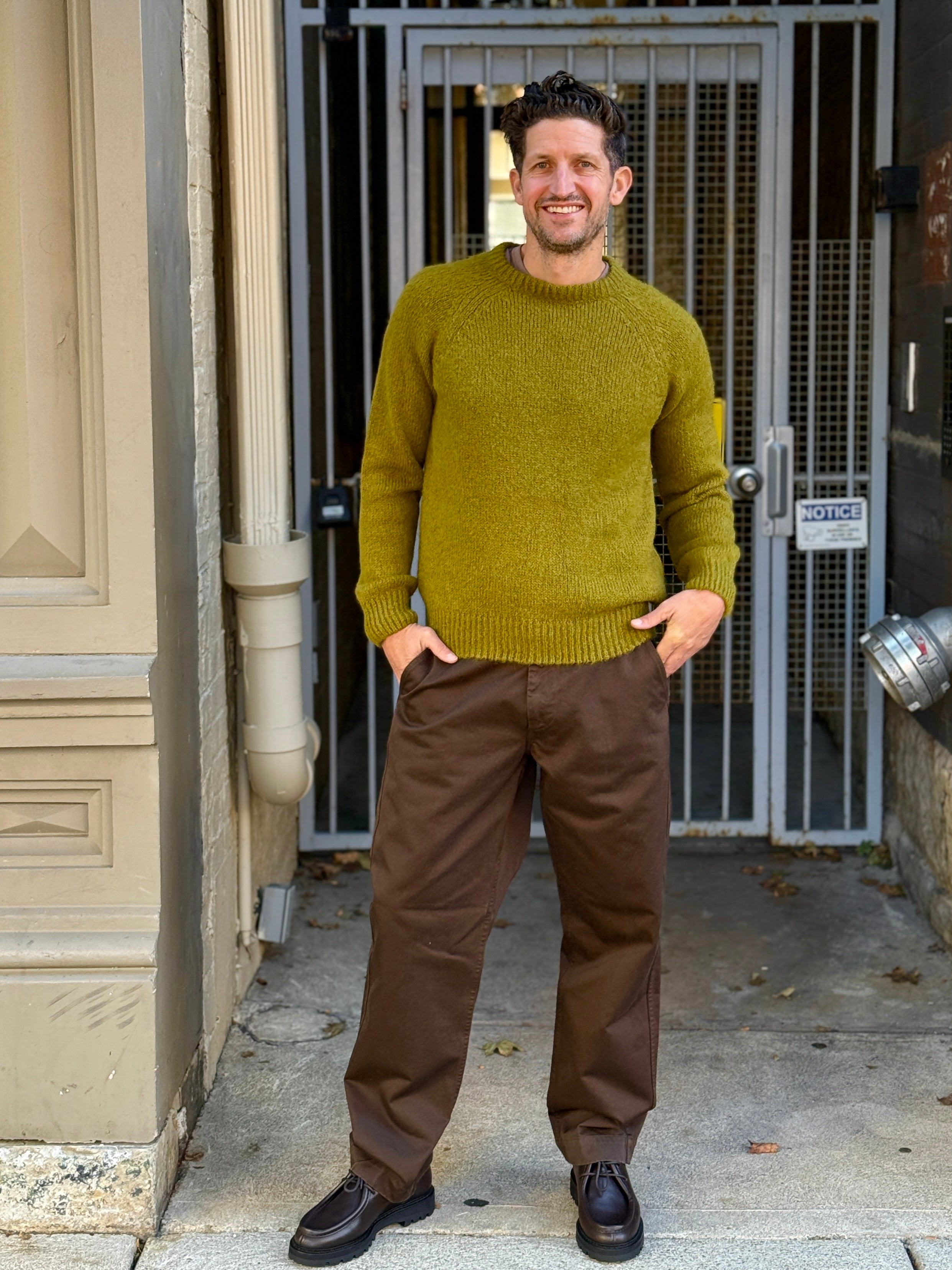 Knickerbocker Tapered Twillform Pant - Black Olive Men's Bottoms - Sloane Boutique