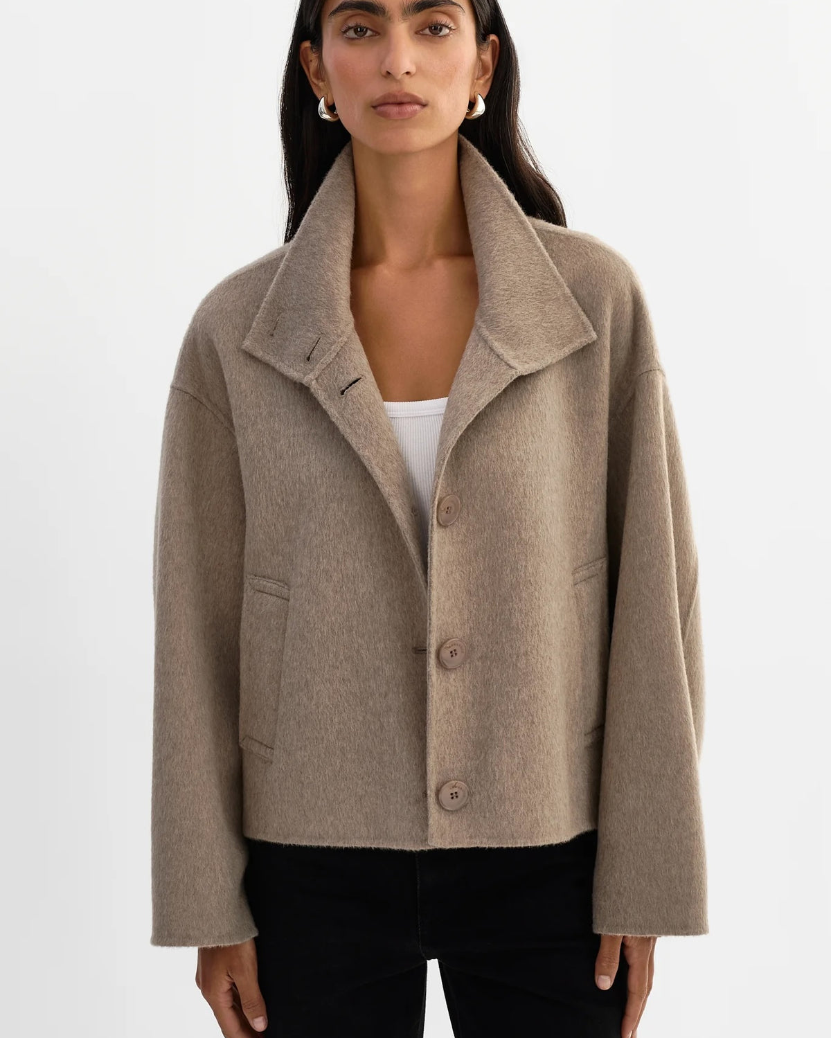 Lamarque McKenna Jacket - Heather Taupe Outerwear - Sloane Boutique