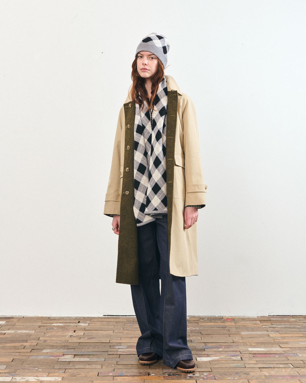 Le Mont St. Michel Argyle Beanie - Grey Accessories - Sloane Boutique