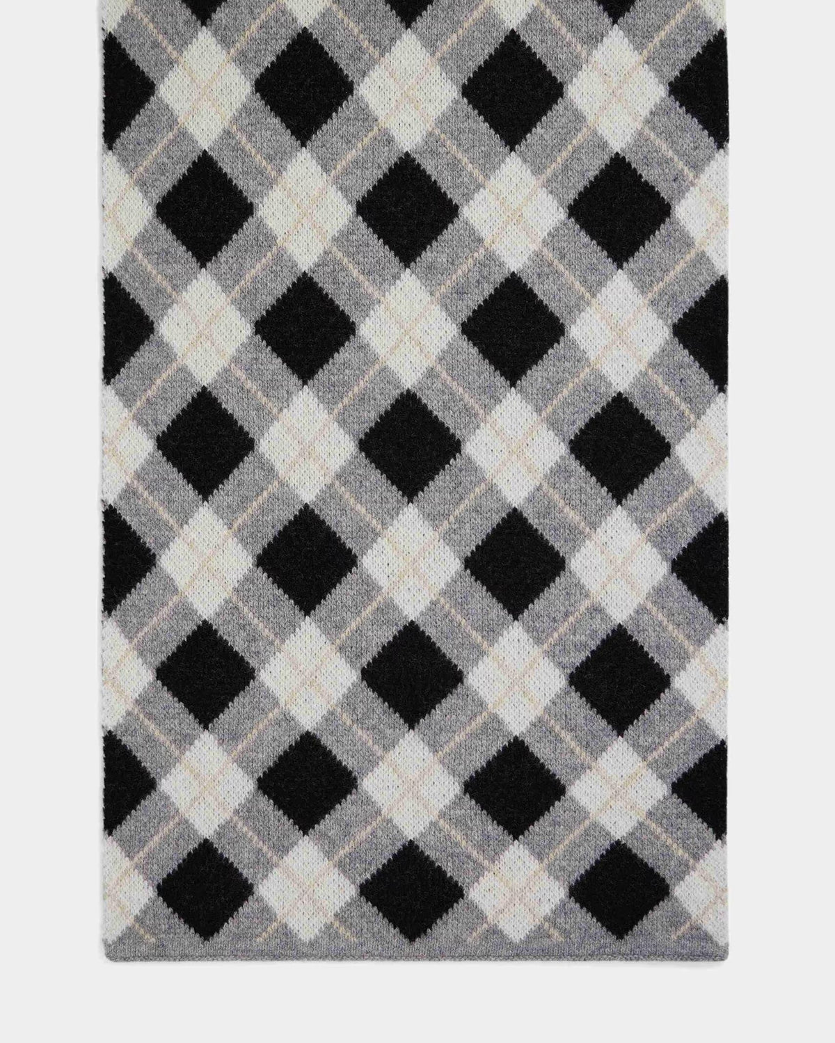 Le Mont St. Michel Argyle Scarf - Grey Accessories - Sloane Boutique