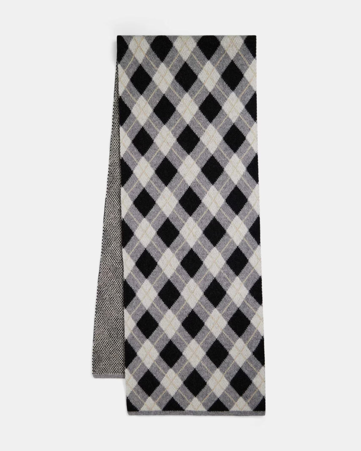 Le Mont St. Michel Argyle Scarf - Grey Accessories - Sloane Boutique