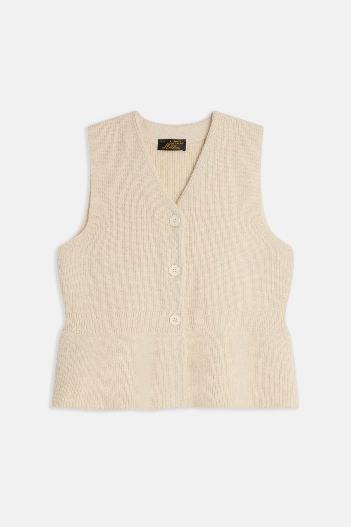 Le Mont St. Michel Gannes Vest - Off White Outerwear - Sloane Boutique