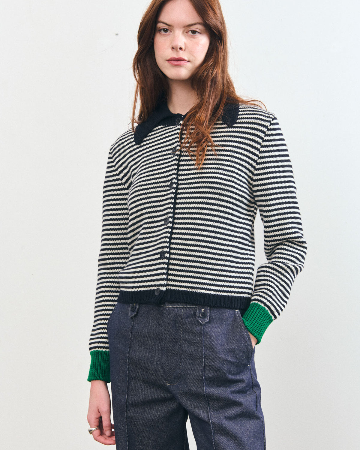 Le Mont St. Michel Gerasie Cardigan - Navy Women's Tops - Sloane Boutique