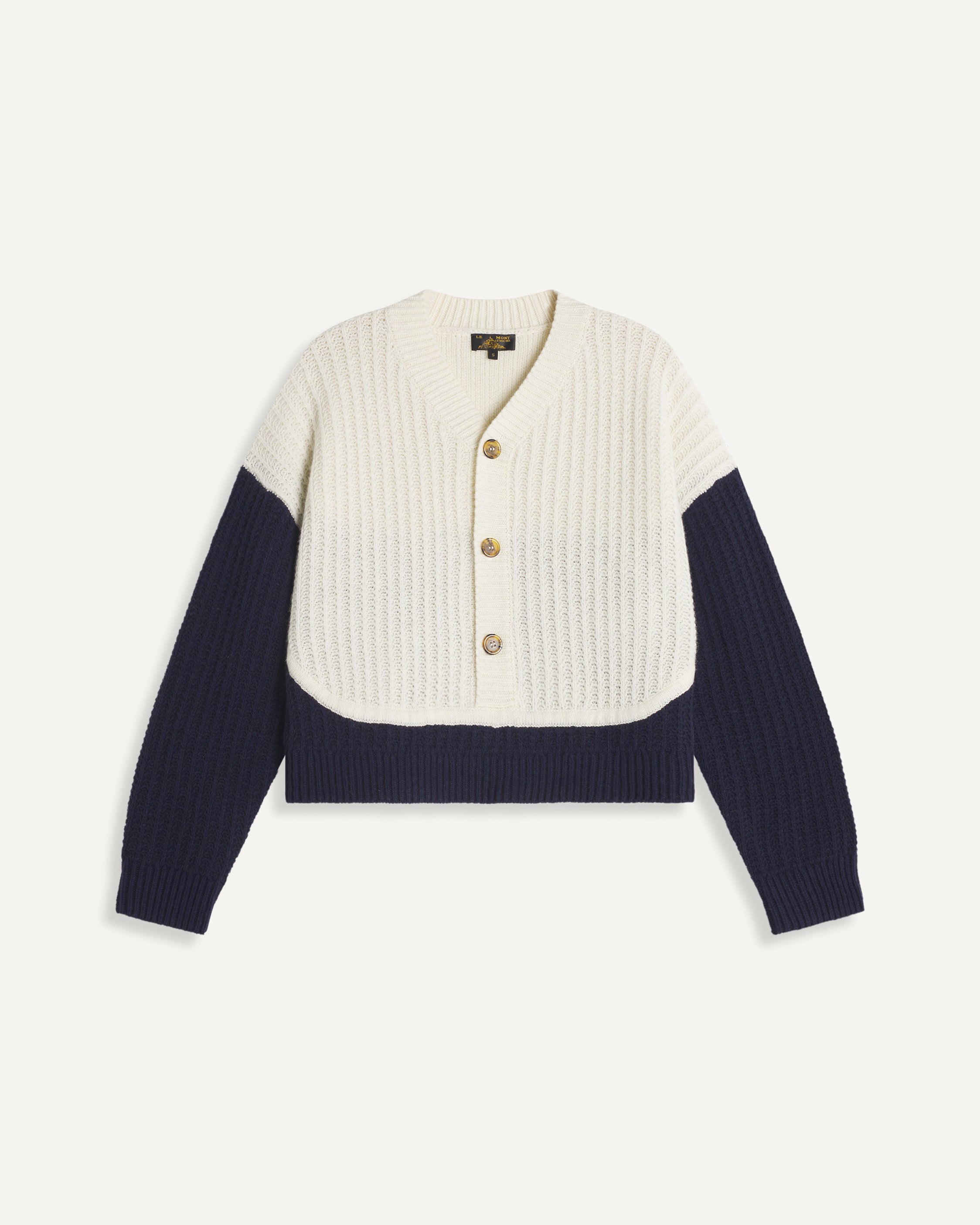 Le Mont St. Michel Suyor-Fancy Ribs Sweater - Navy Women's Tops - Sloane Boutique