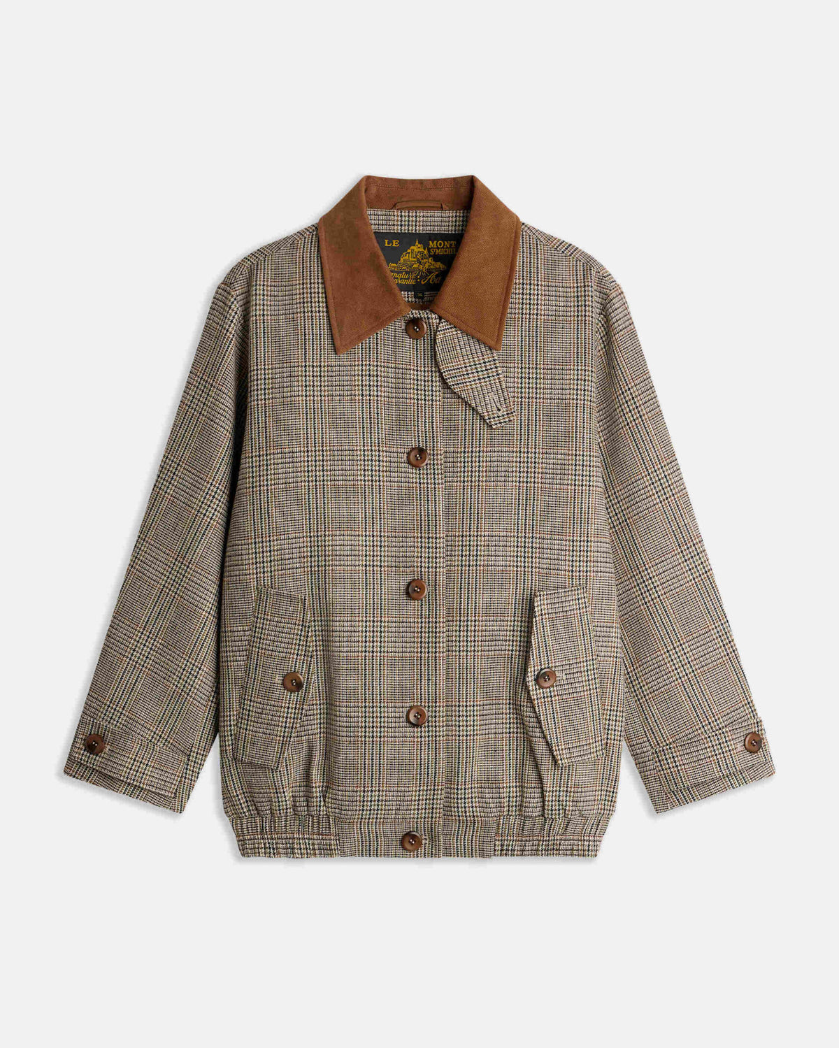Le Mont St. Michel Voisin Jacket - Brown Check Outerwear - Sloane Boutique