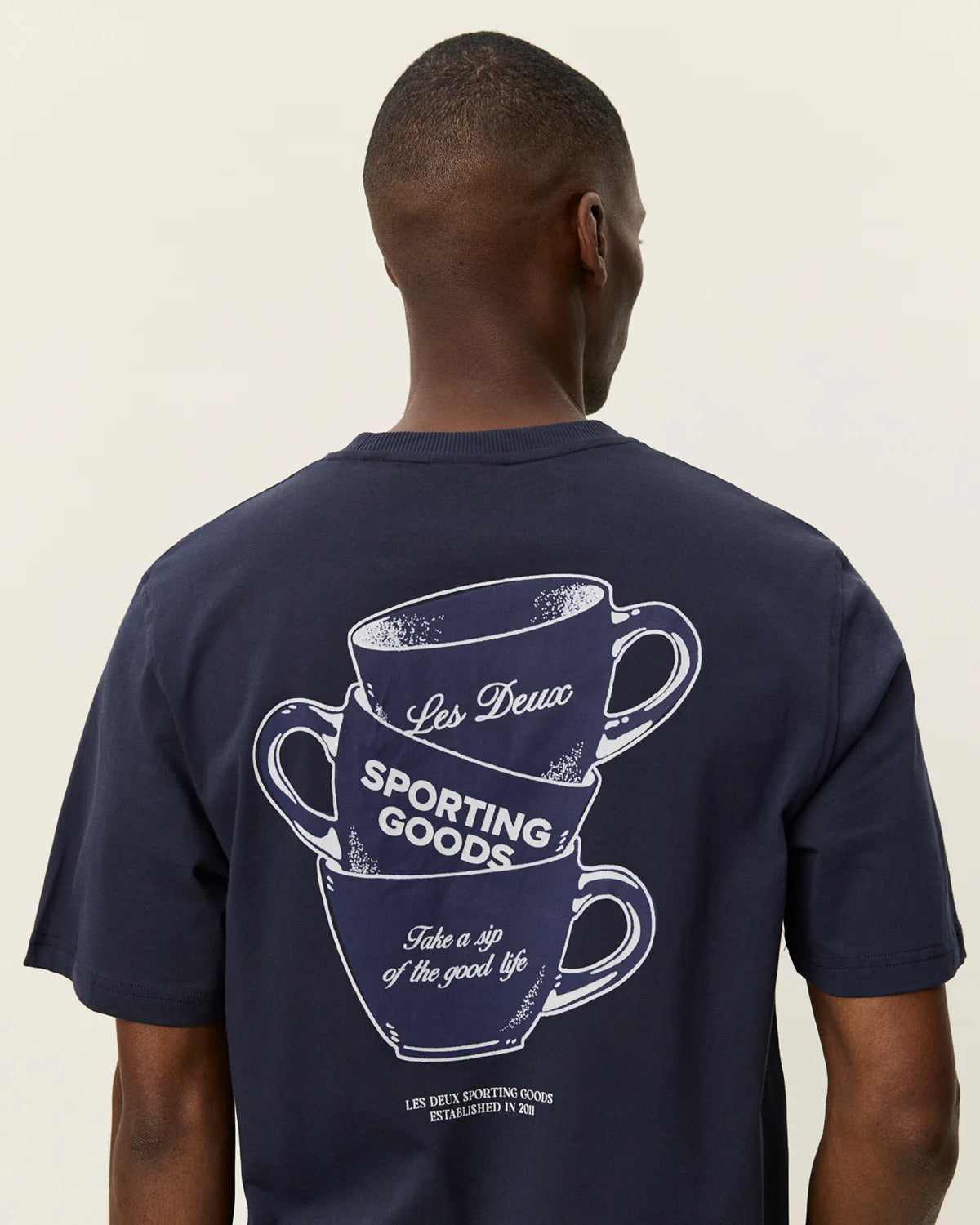 Les Deux Ben Artist T-Shirt - Dark Navy Blue Men's Tops - Sloane Boutique