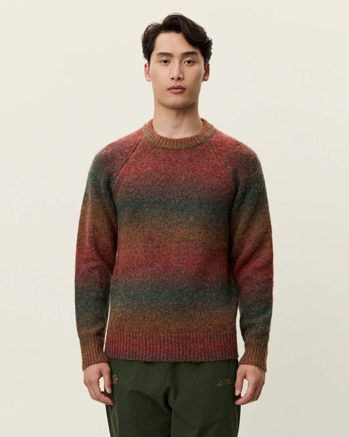Les Deux Brad Gradient Knit Jumper - Dark Clay Orange Men's Tops - Sloane Boutique