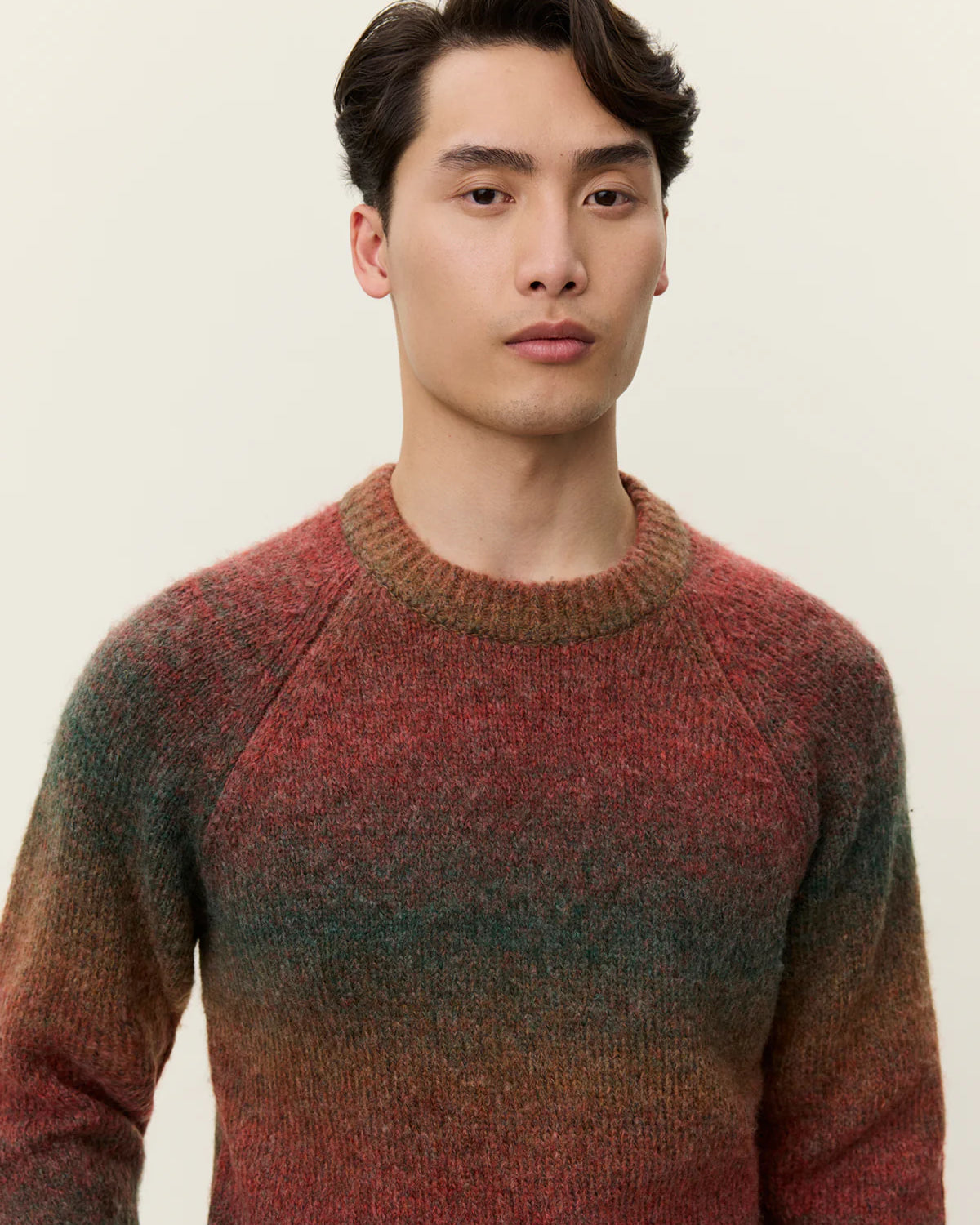 Les Deux Brad Gradient Knit Jumper - Dark Clay Orange Men's Tops - Sloane Boutique