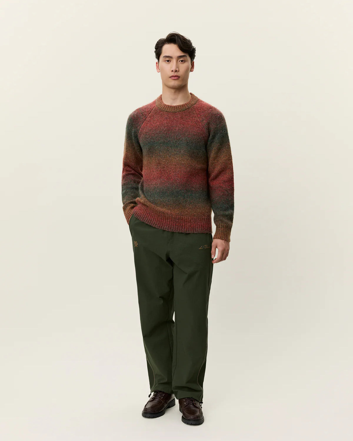 Les Deux Brad Gradient Knit Jumper - Dark Clay Orange Men's Tops - Sloane Boutique