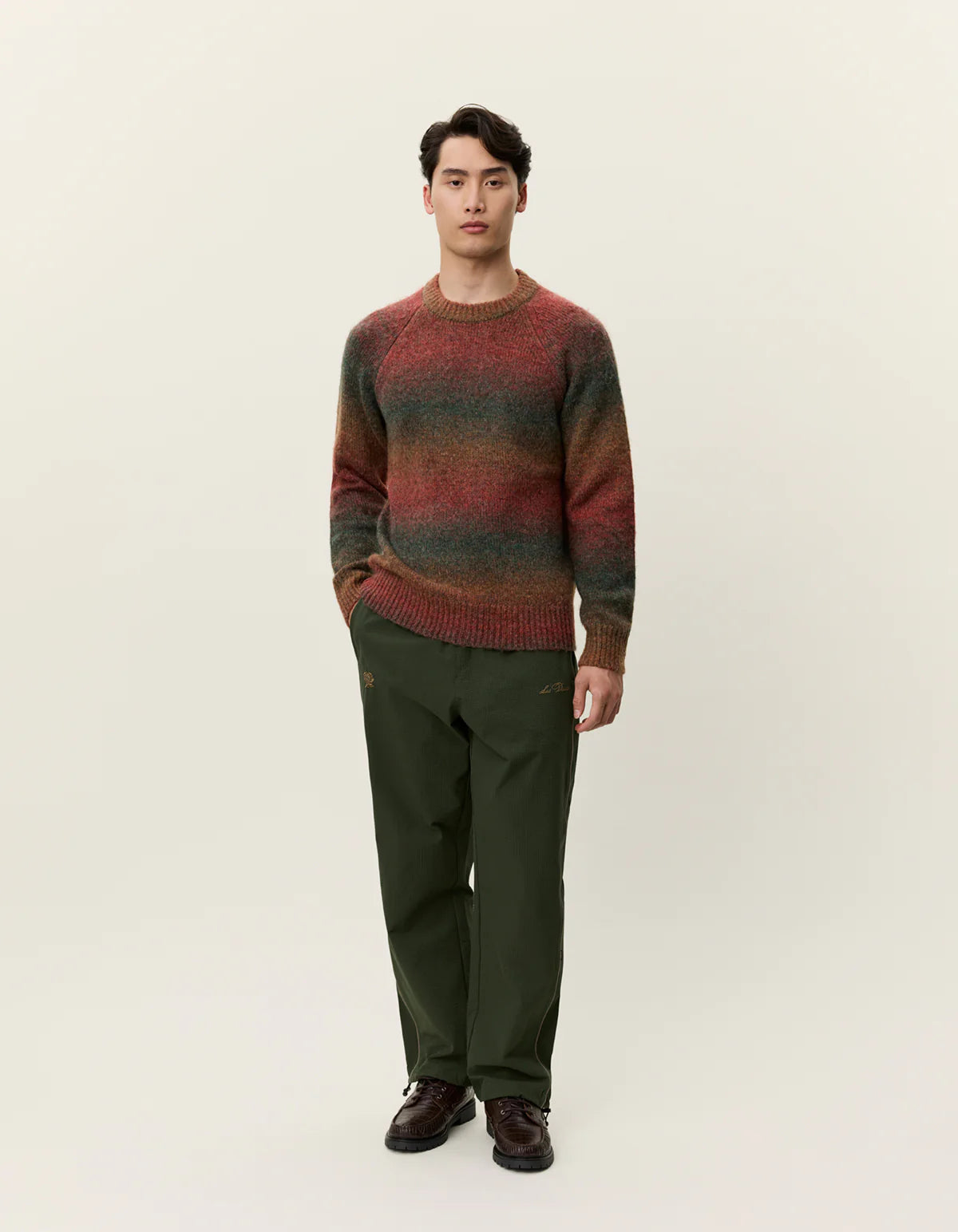 Les Deux Brad Gradient Knit Jumper - Dark Clay Orange Men's Tops - Sloane Boutique