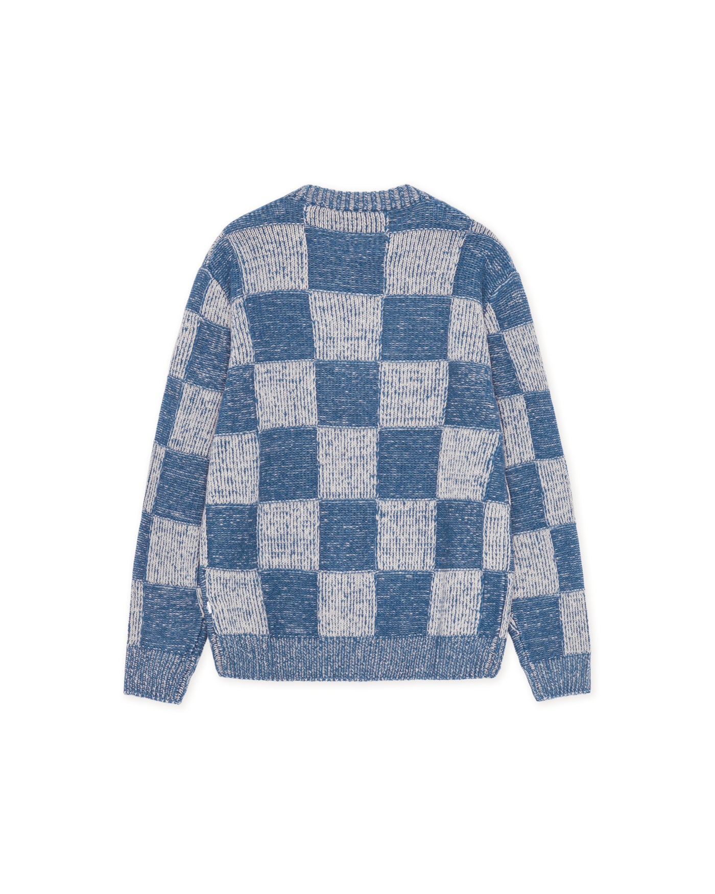 Les Deux Check Knit - Dark Denim Blue Men's Tops - Sloane Boutique