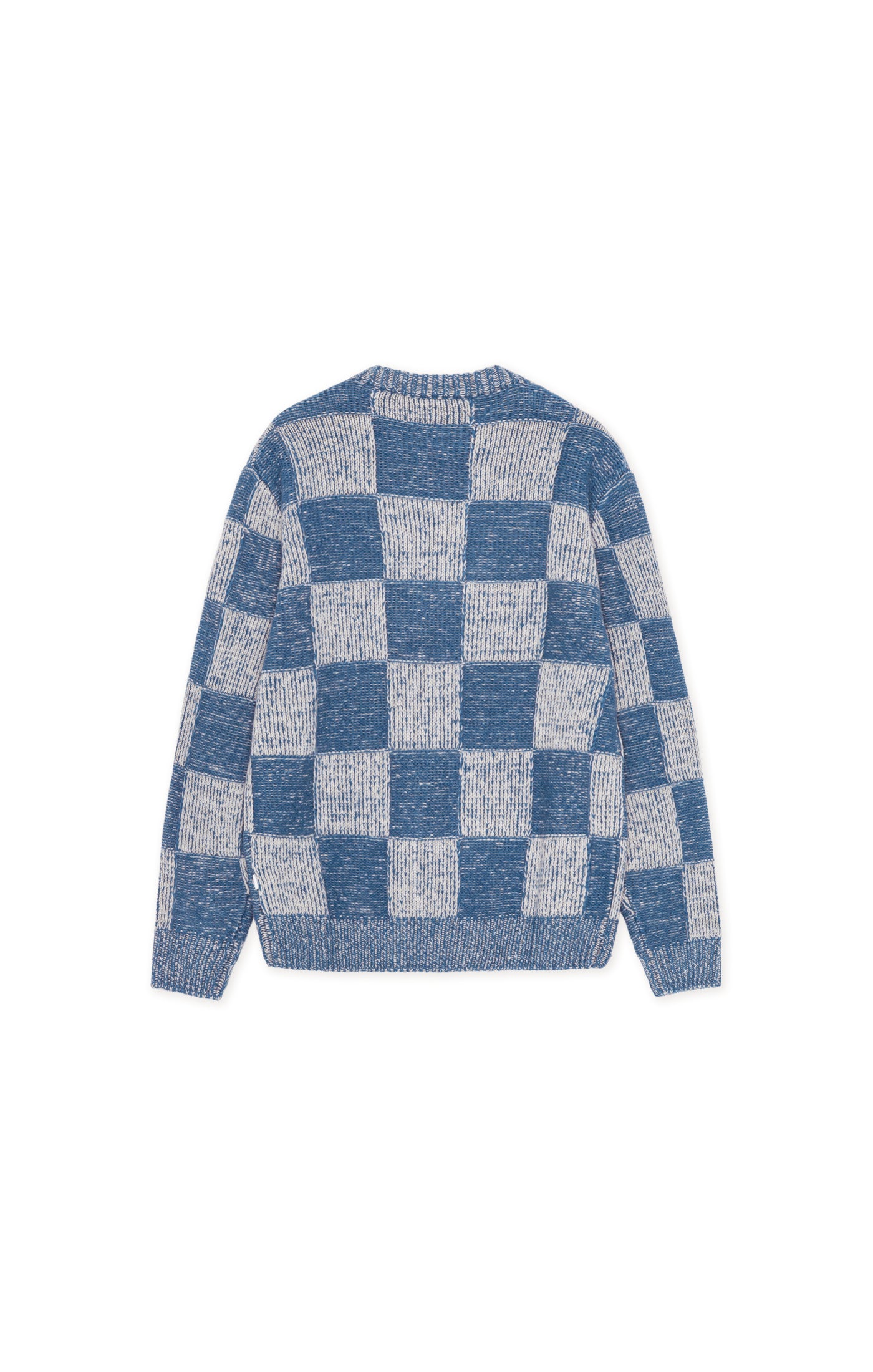Les Deux Check Knit - Dark Denim Blue Men's Tops - Sloane Boutique
