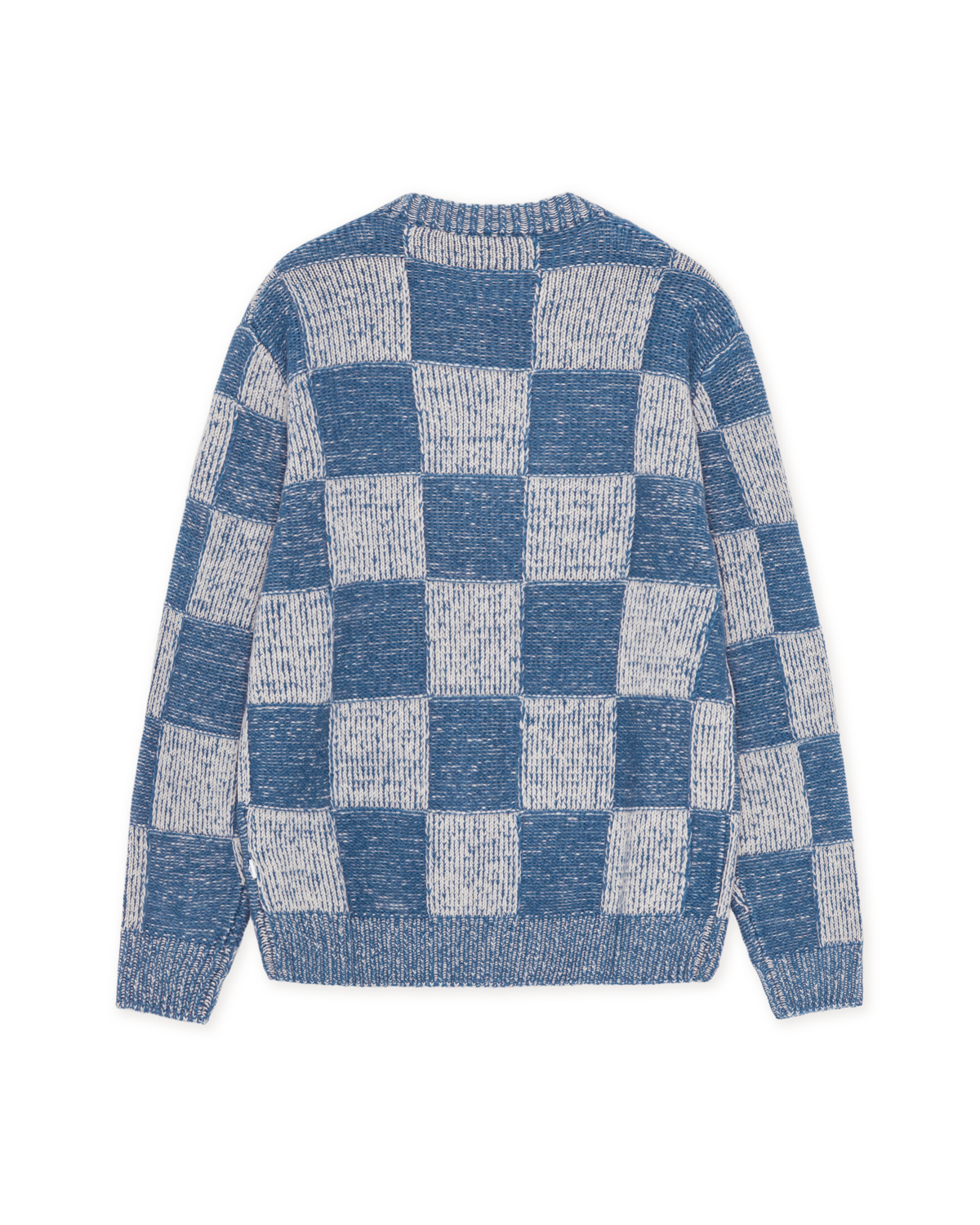 Les Deux Check Knit - Dark Denim Blue Men's Tops - Sloane Boutique