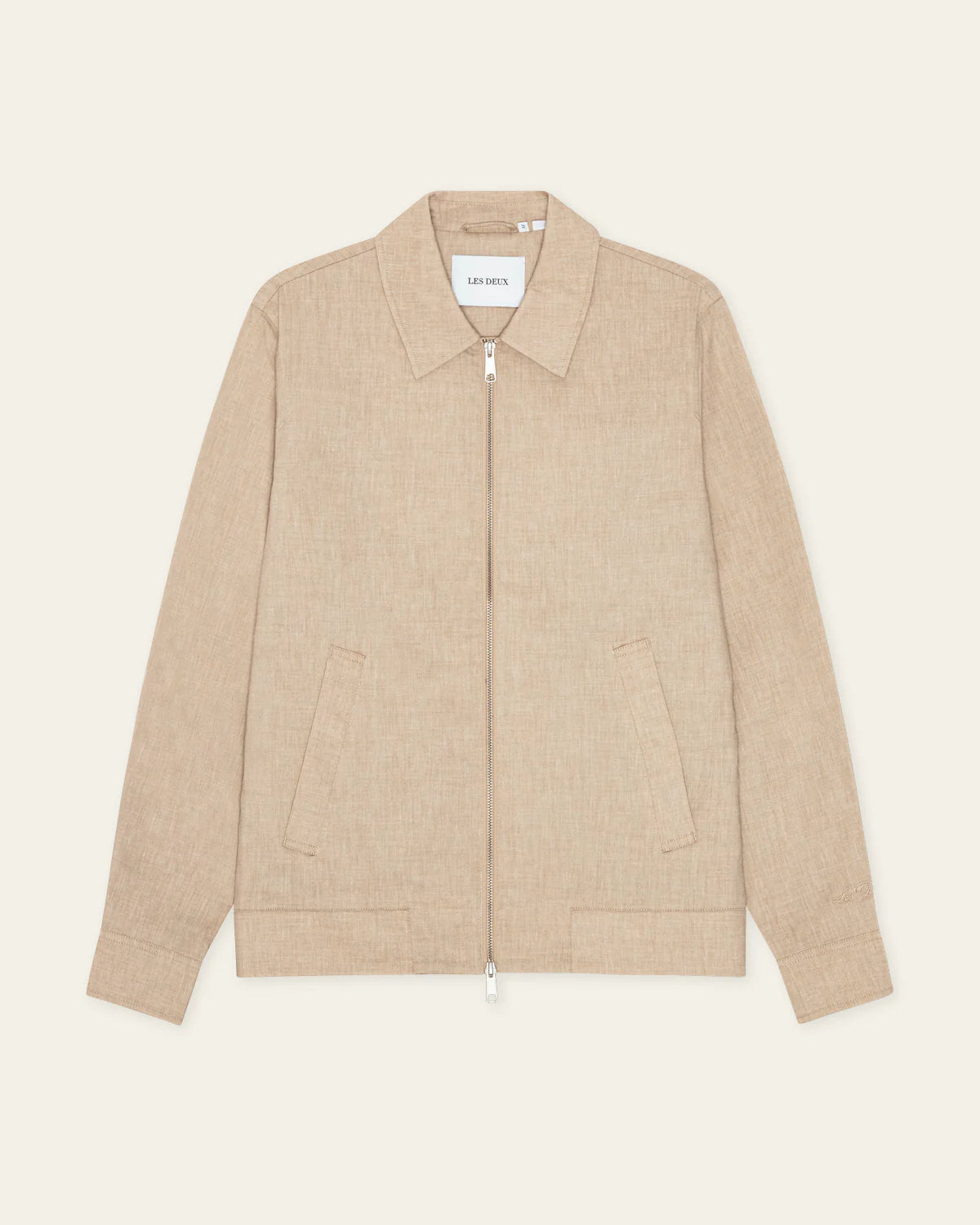 Les Deux Como Coach Slub Jacket - Light Sand Outerwear - Sloane Boutique