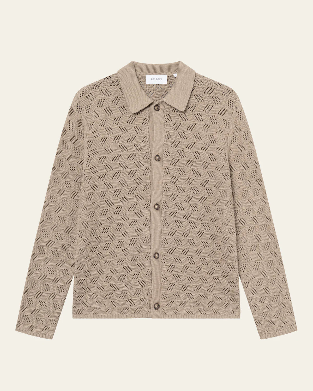 Les Deux Eloi Knit Shirt - Dark Sand Men's Tops - Sloane Boutique