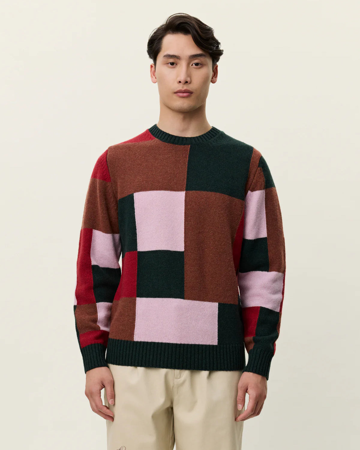 Les Deux Everett Colorblock Knit - Duffel Bag Men's Tops - Sloane Boutique