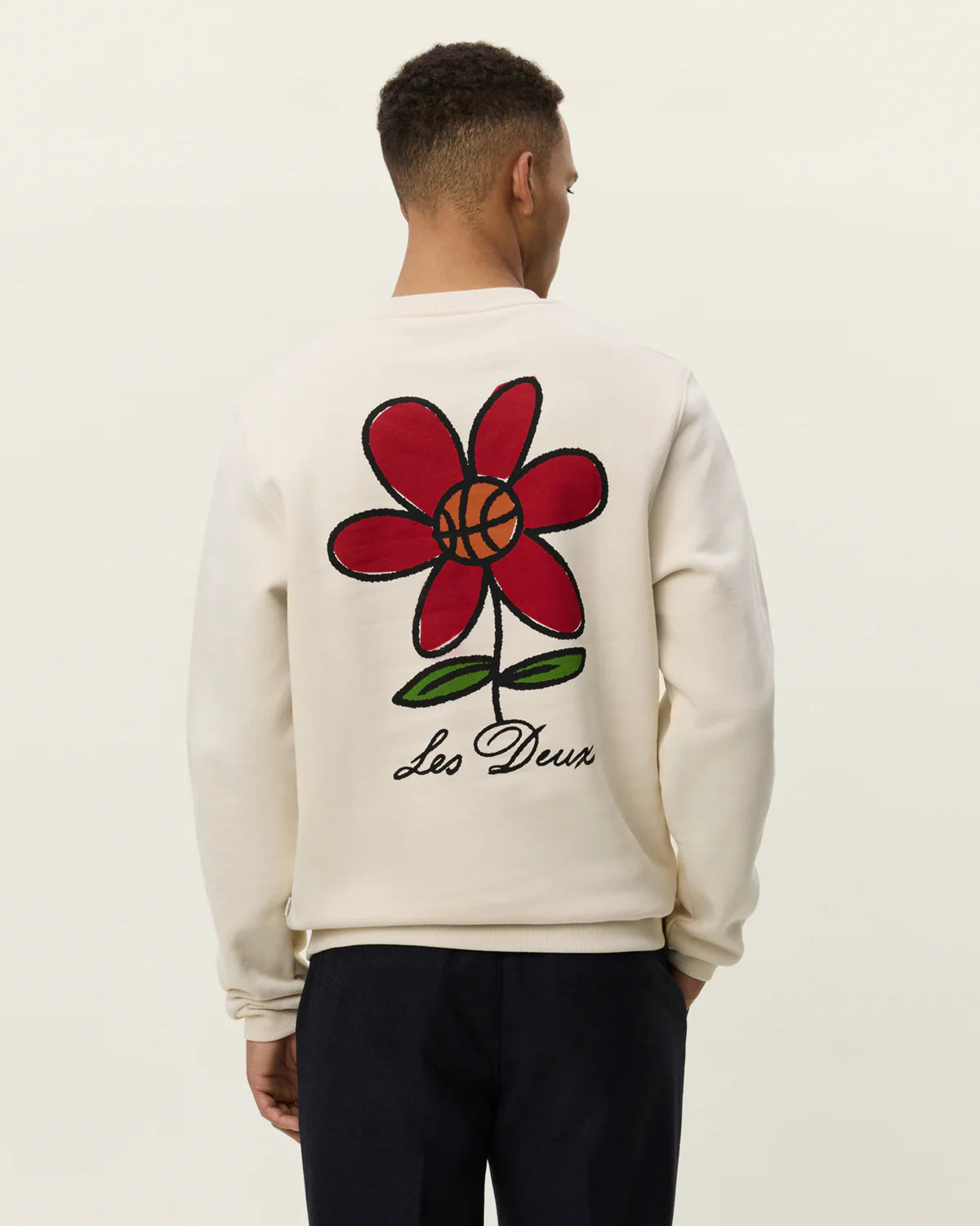 Les Deux Flower Basket Sweatshirt - Ivory Men's Tops - Sloane Boutique
