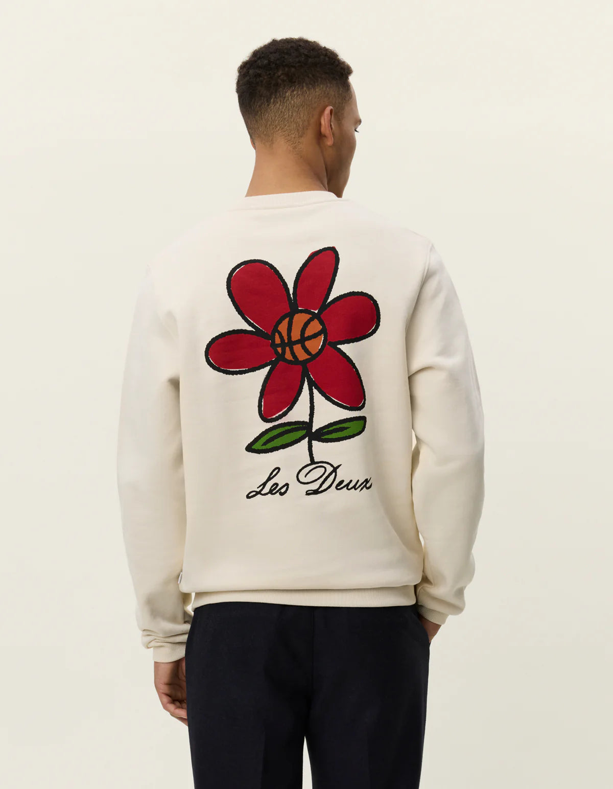 Les Deux Flower Basket Sweatshirt - Ivory Men's Tops - Sloane Boutique