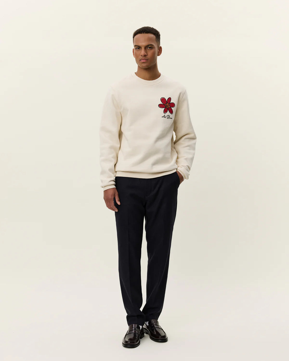 Les Deux Flower Basket Sweatshirt - Ivory Men's Tops - Sloane Boutique