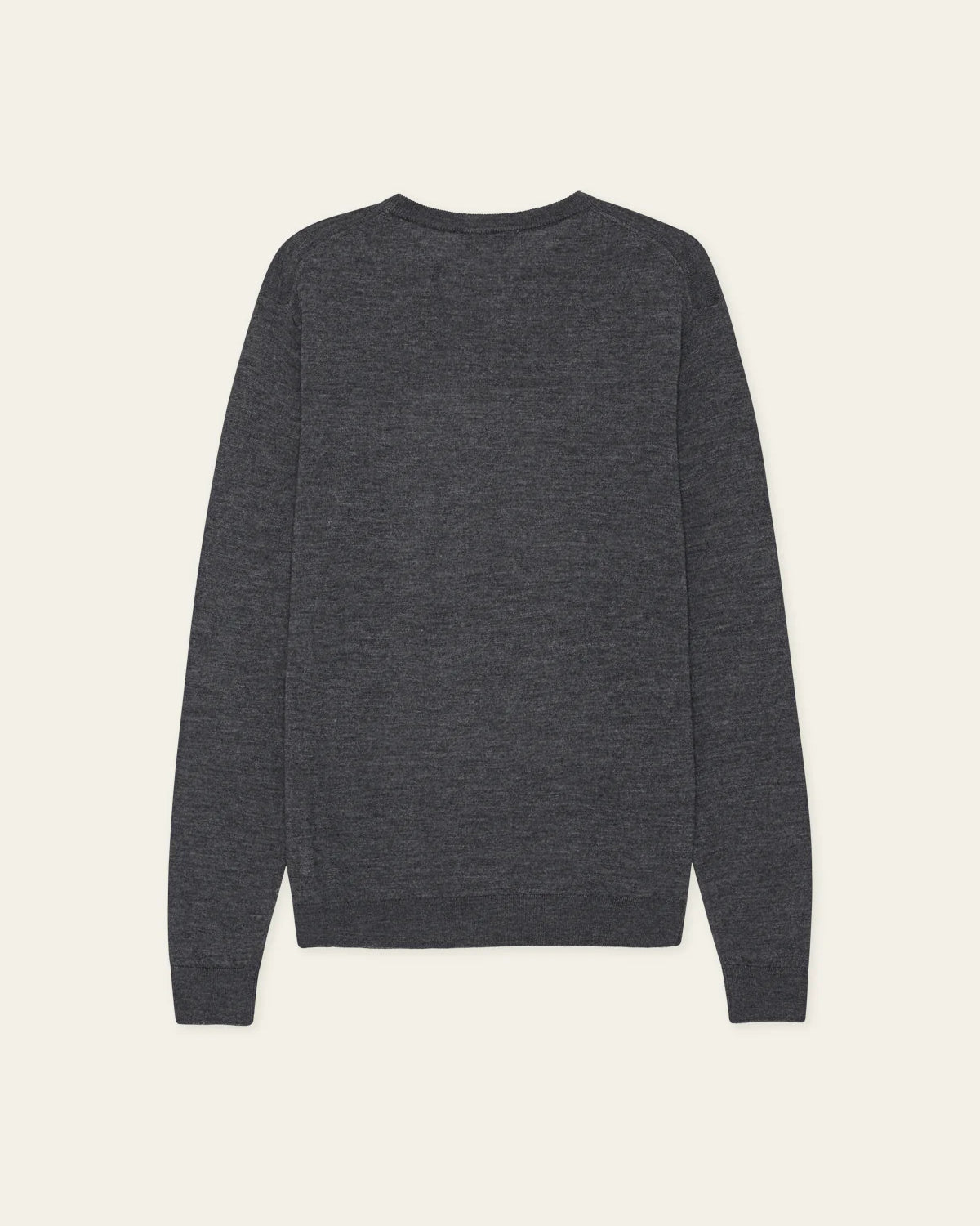 Les Deux Greyson Merino Knit - Dark Grey Melange Men's Tops - Sloane Boutique