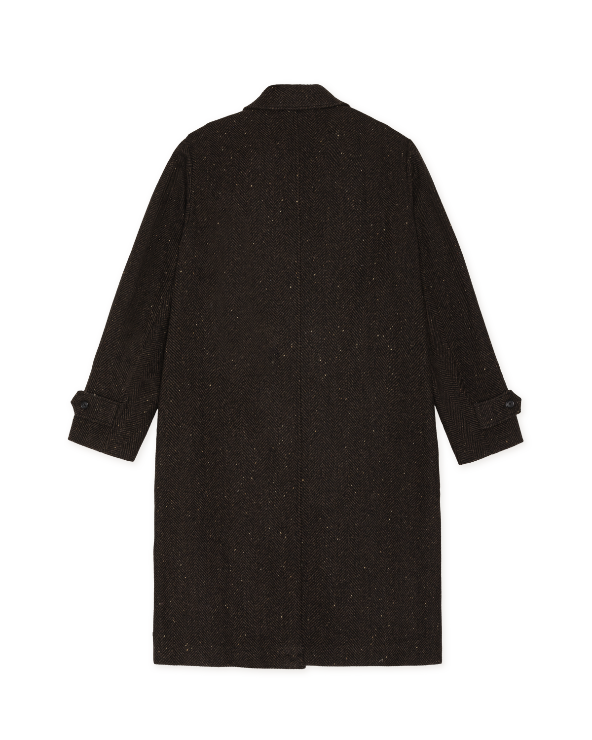 Les Deux Herringbone Wool Coat - Molé Brown Outerwear - Sloane Boutique