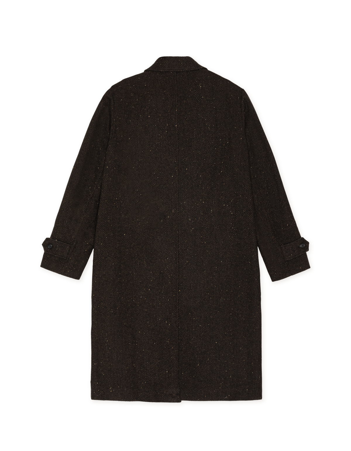 Les Deux Herringbone Wool Coat - Molé Brown Outerwear - Sloane Boutique