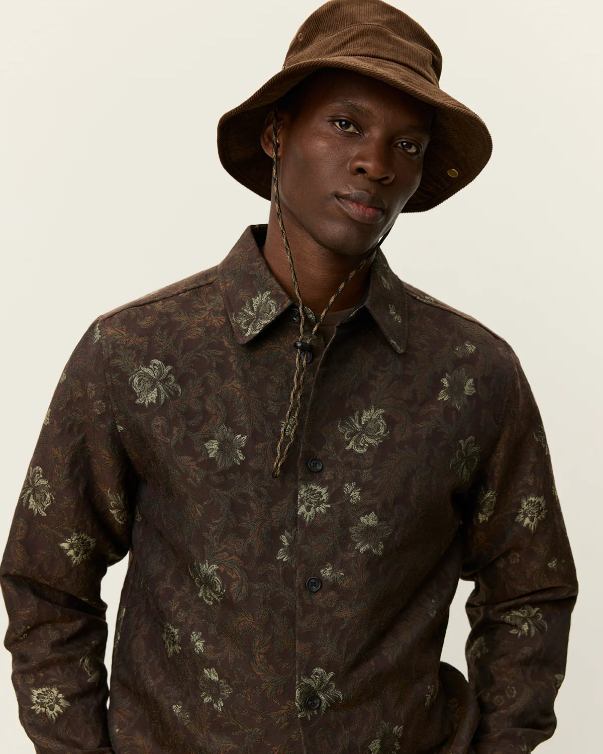Les Deux Kaleb Flower Jacquard Overshirt - Monk’s Robe Men's Tops - Sloane Boutique