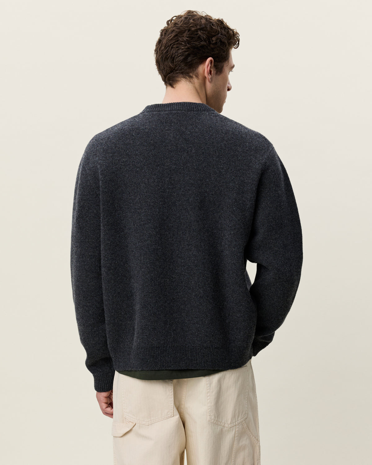 Les Deux Knitted Roundneck Cardigan - Charcoal Melange Men's Tops - Sloane Boutique